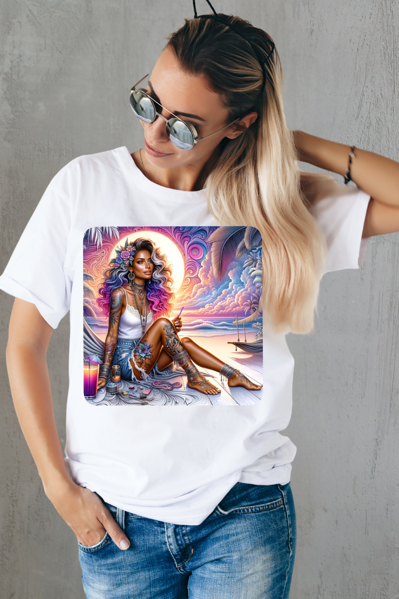 Serenity Sunset Goddess T-Shirt