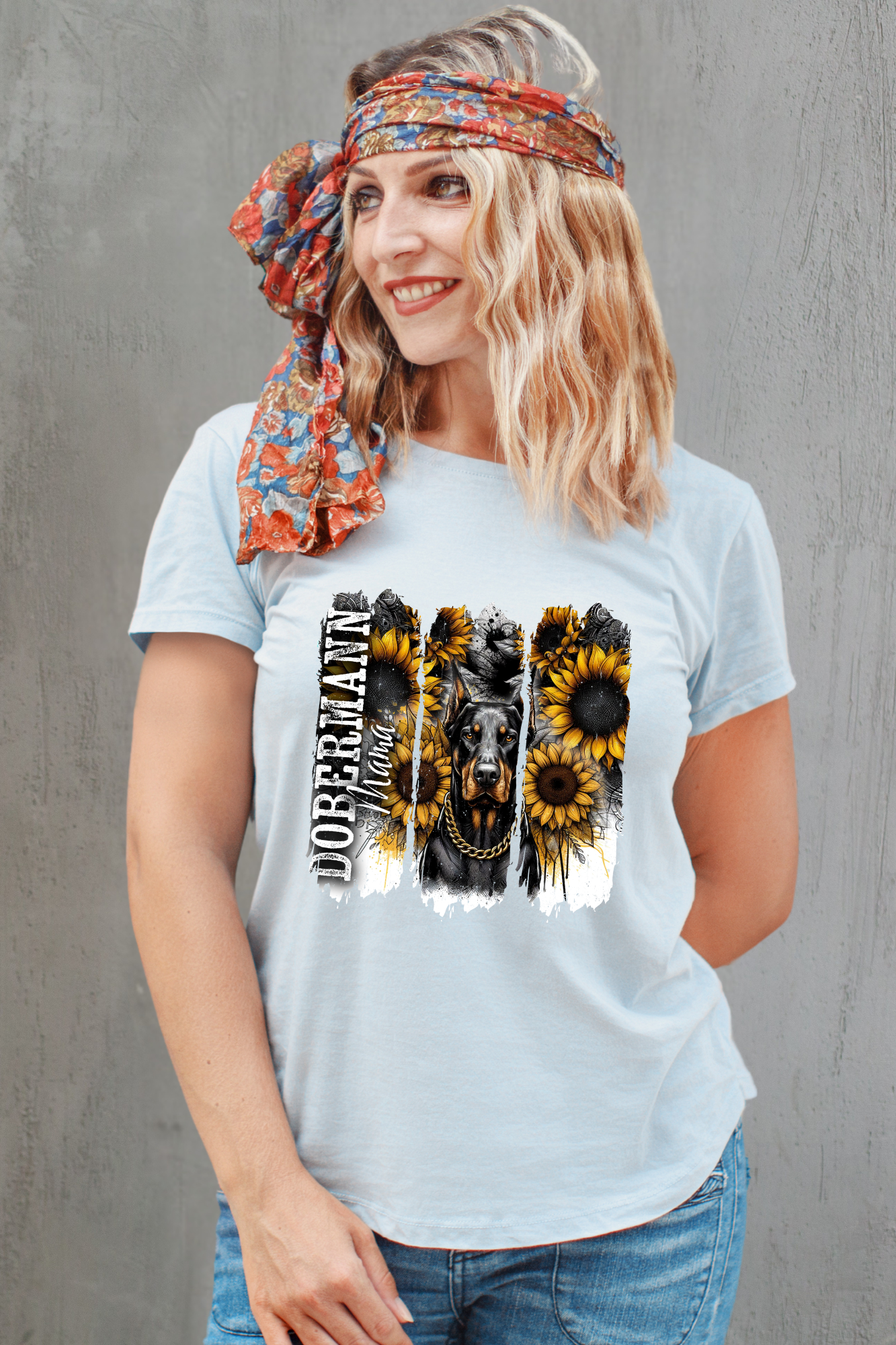 Dobermann Mama Split T-Shirt