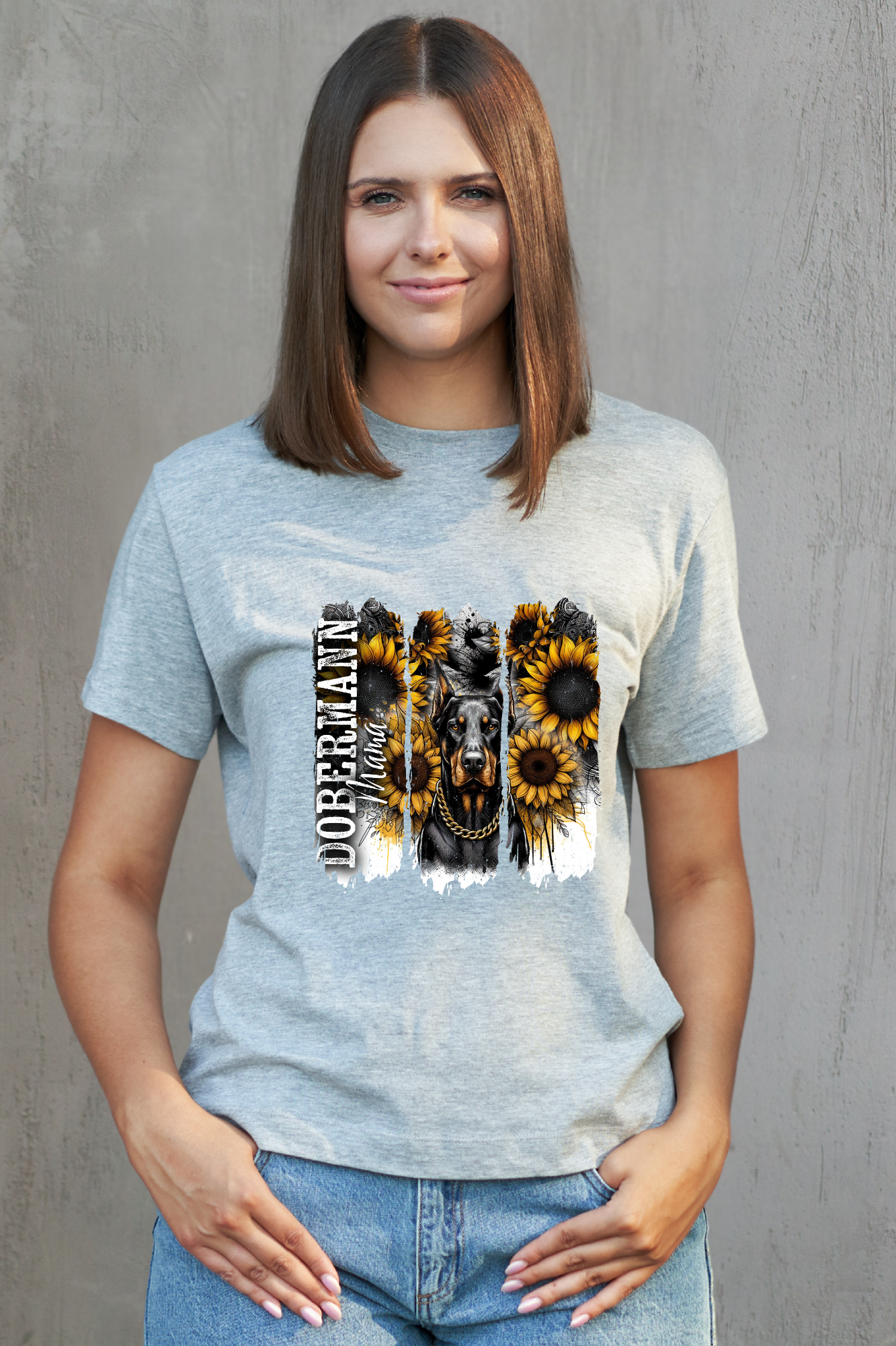 Dobermann Mama Split T-Shirt