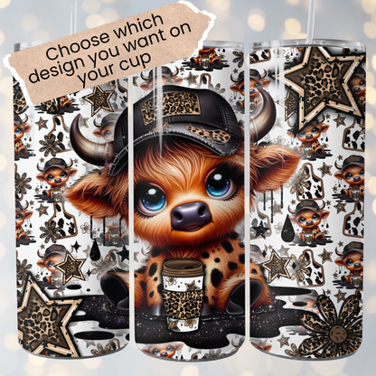 Two smartphone cases with a cute animal character design on a starry background.