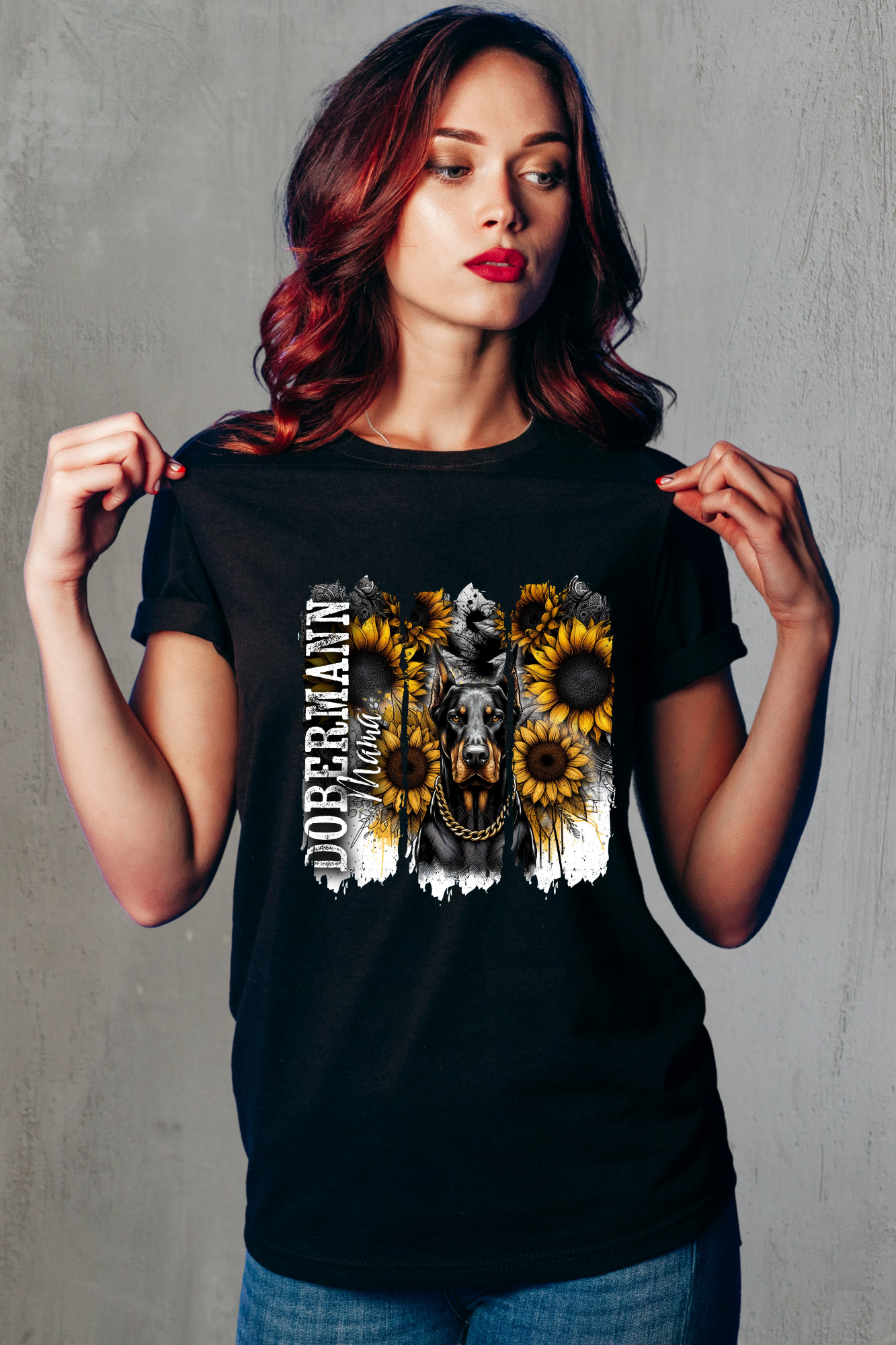 Dobermann Mama Split T-Shirt
