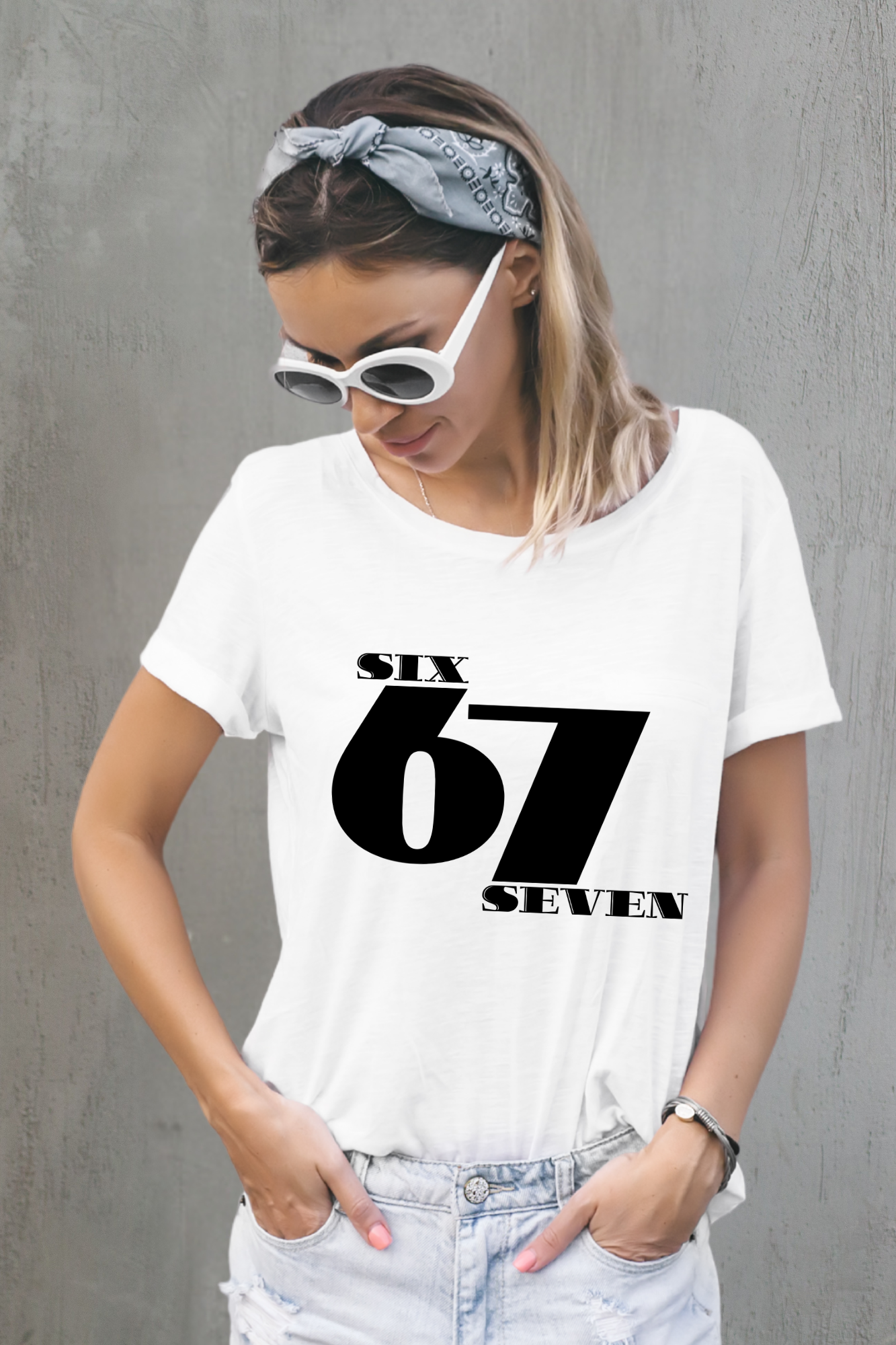 67 Typo Graphic T-Shirt