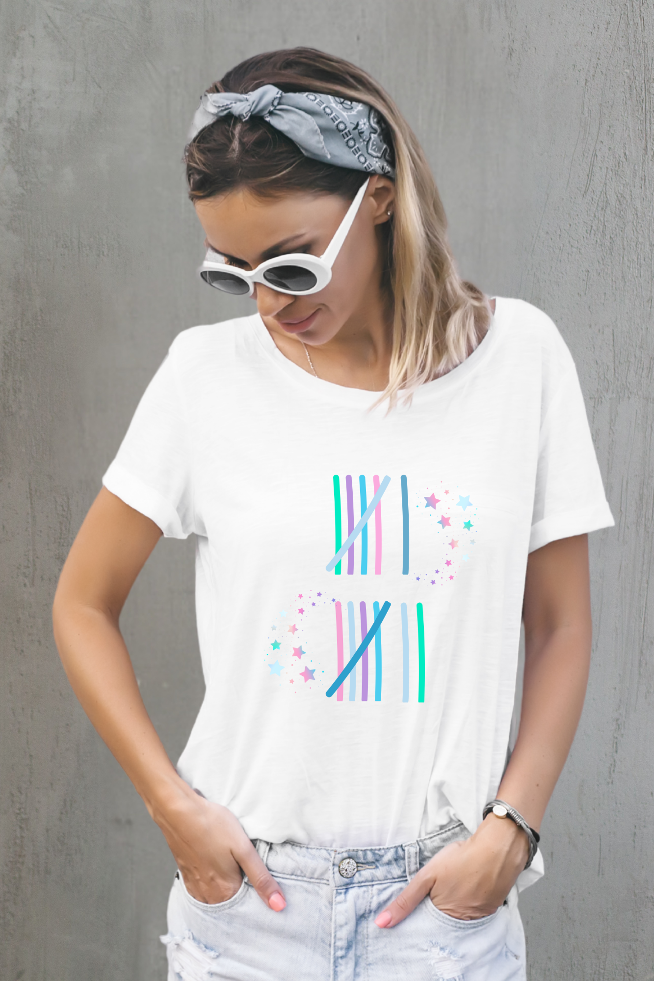 6 7 Number Stack T-Shirt
