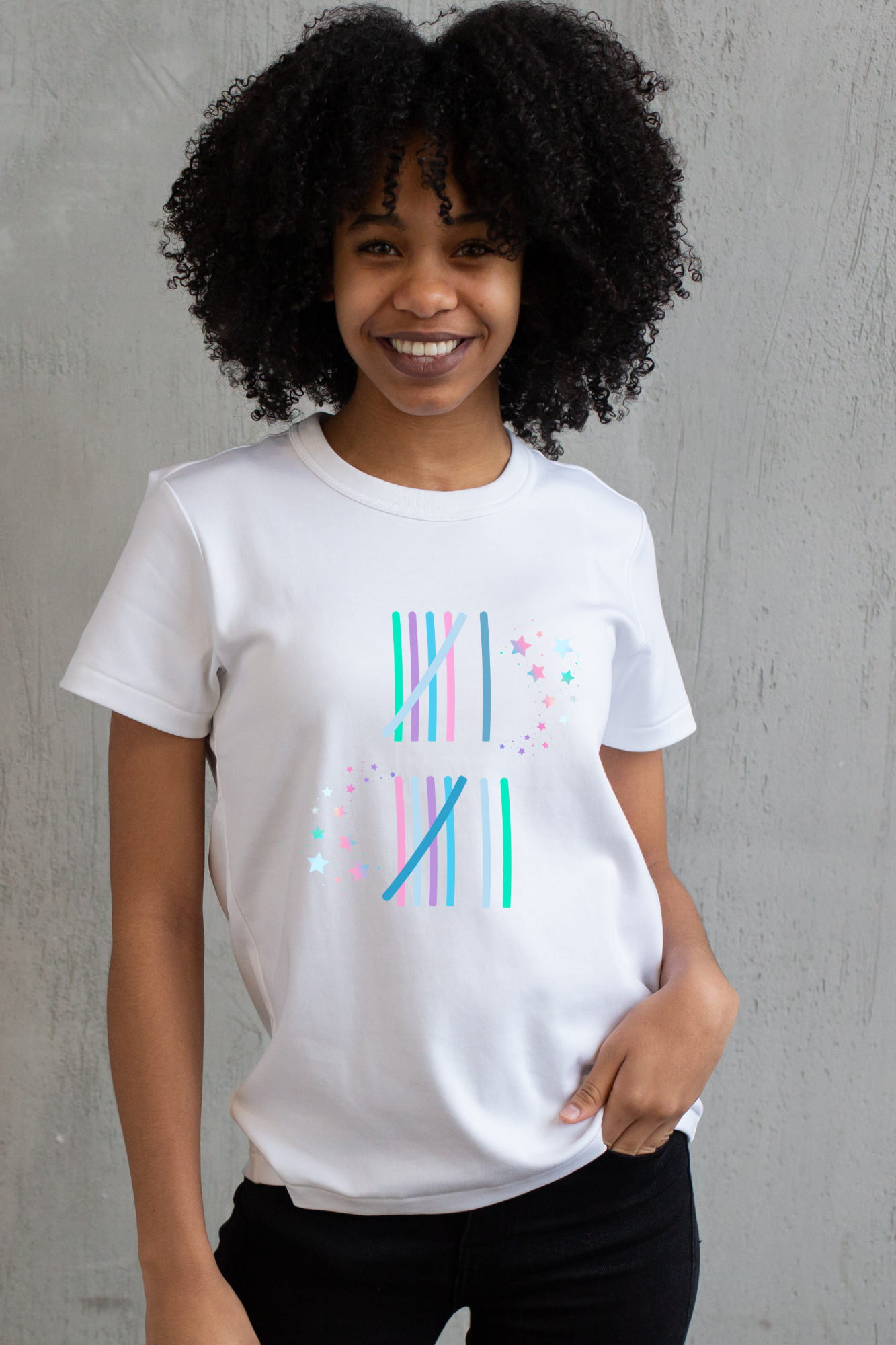 6 7 Number Stack T-Shirt
