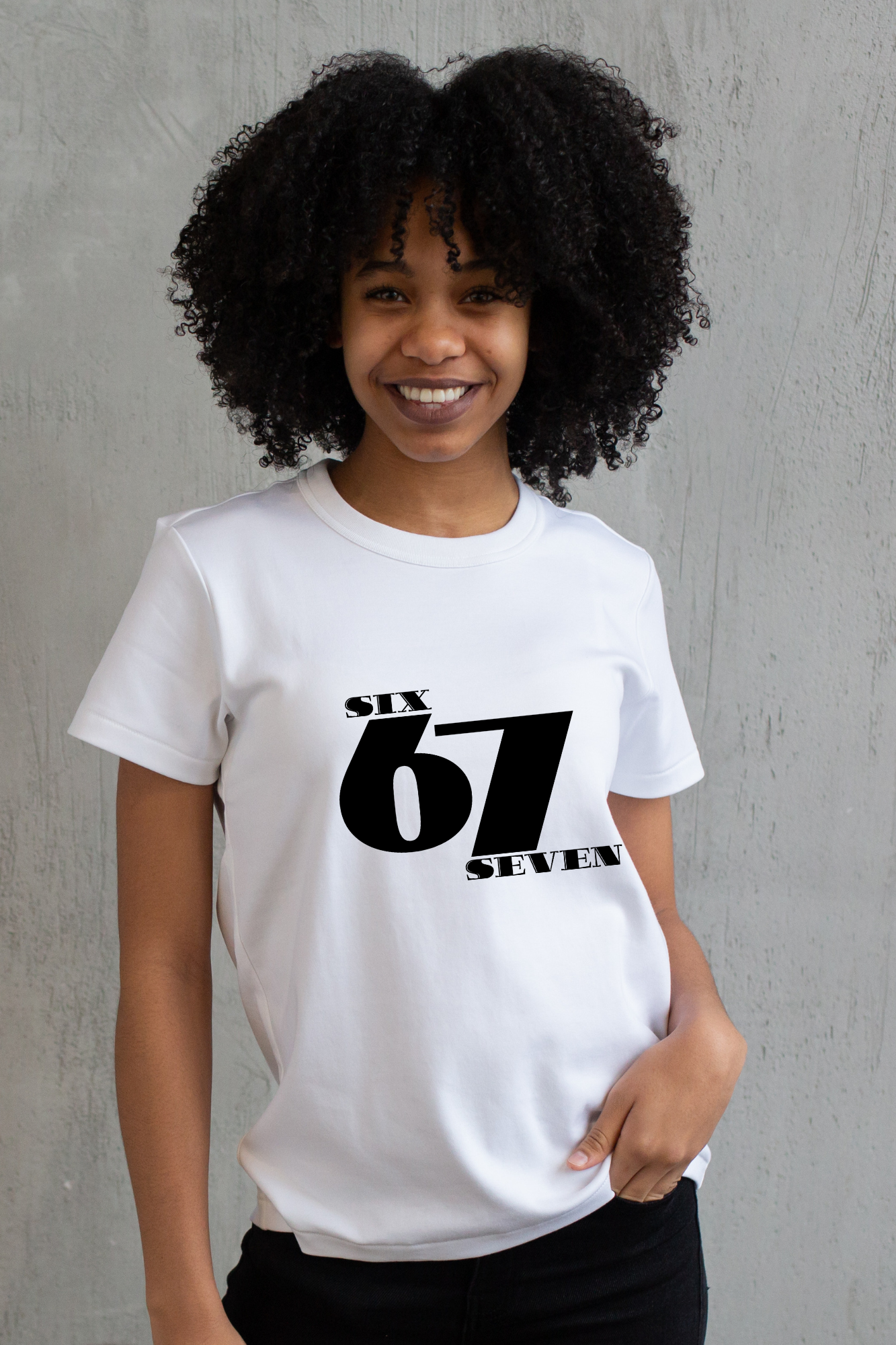 67 Typo Graphic T-Shirt