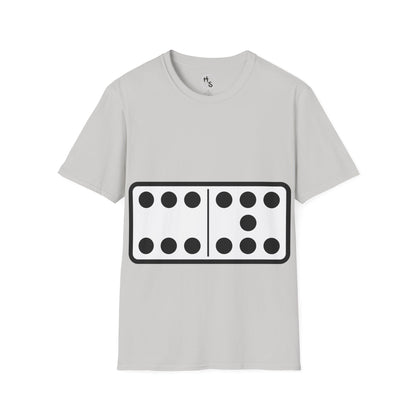 Gray t-shirt with a black and white  67 graphic design on a white background