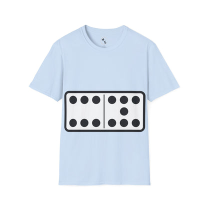 Light blue t-shirt with a black and white 67 graphic design on a white background