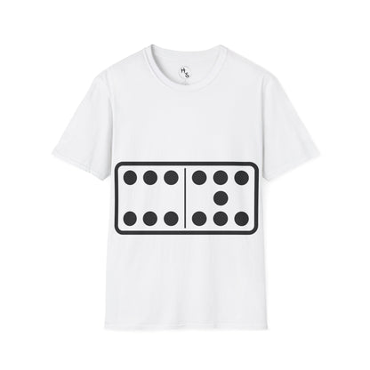 White t-shirt with black 67 graphic design on a white background 