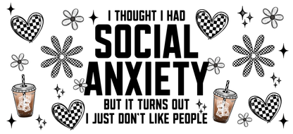 Text graphic with decorative elements on a white background