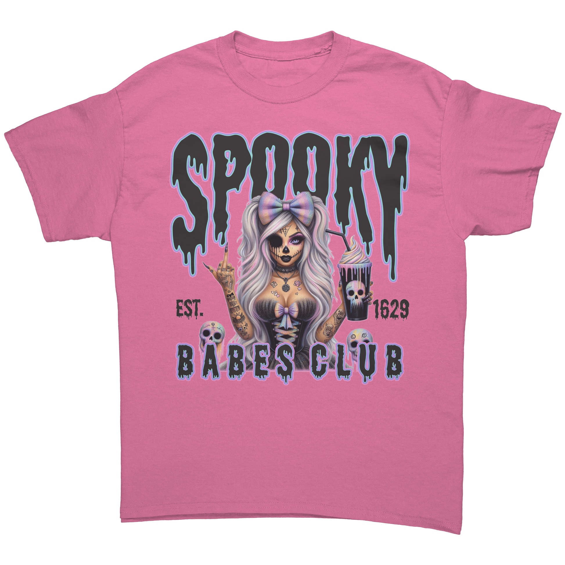 Spooky_Babes_Club_T-Shirt_Azalea_Front_Mockup.png