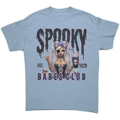 Spooky_Babes_Club_T-Shirt_Light_Blue_Front_Mockup.png