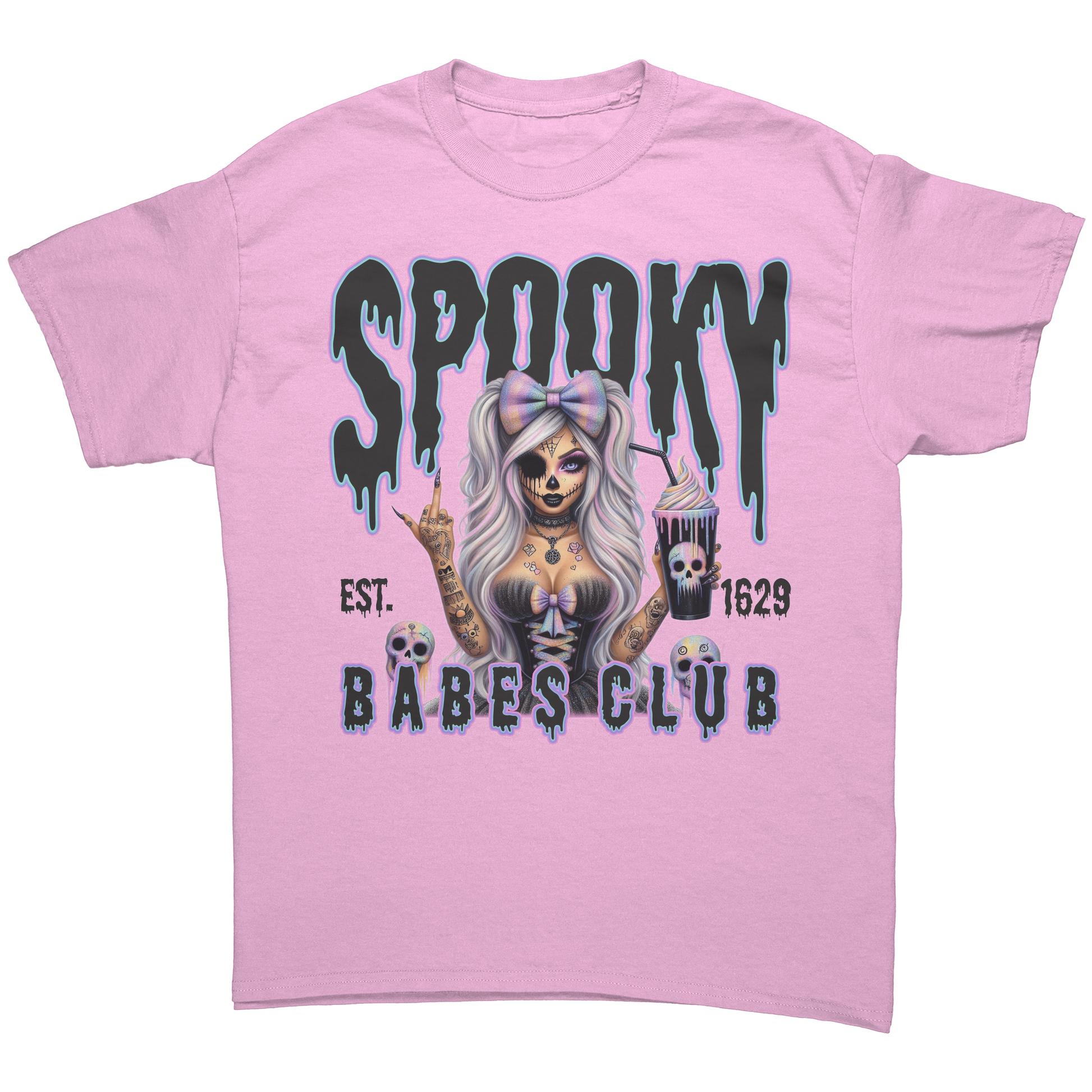 Spooky_Babes_Club_T-Shirt_Light_Pink_Front_Mockup.png
