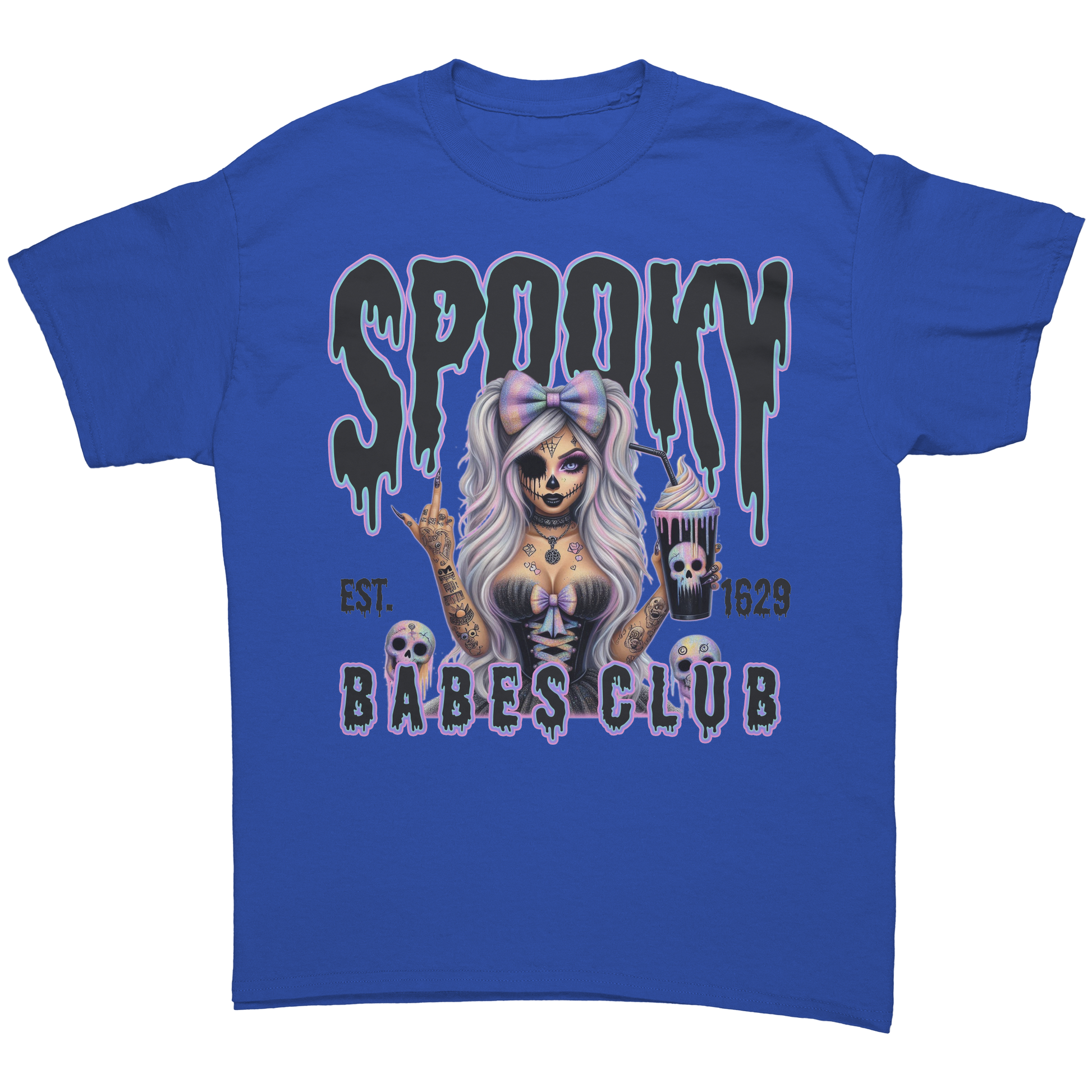 Spooky_Babes_Club_T-Shirt_Royal_Front_Mockup.png