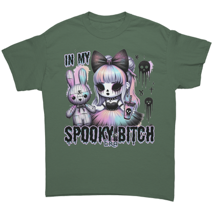 Spooky_Bitch_T-Shirt_Military_Green_Front_Mockup.png