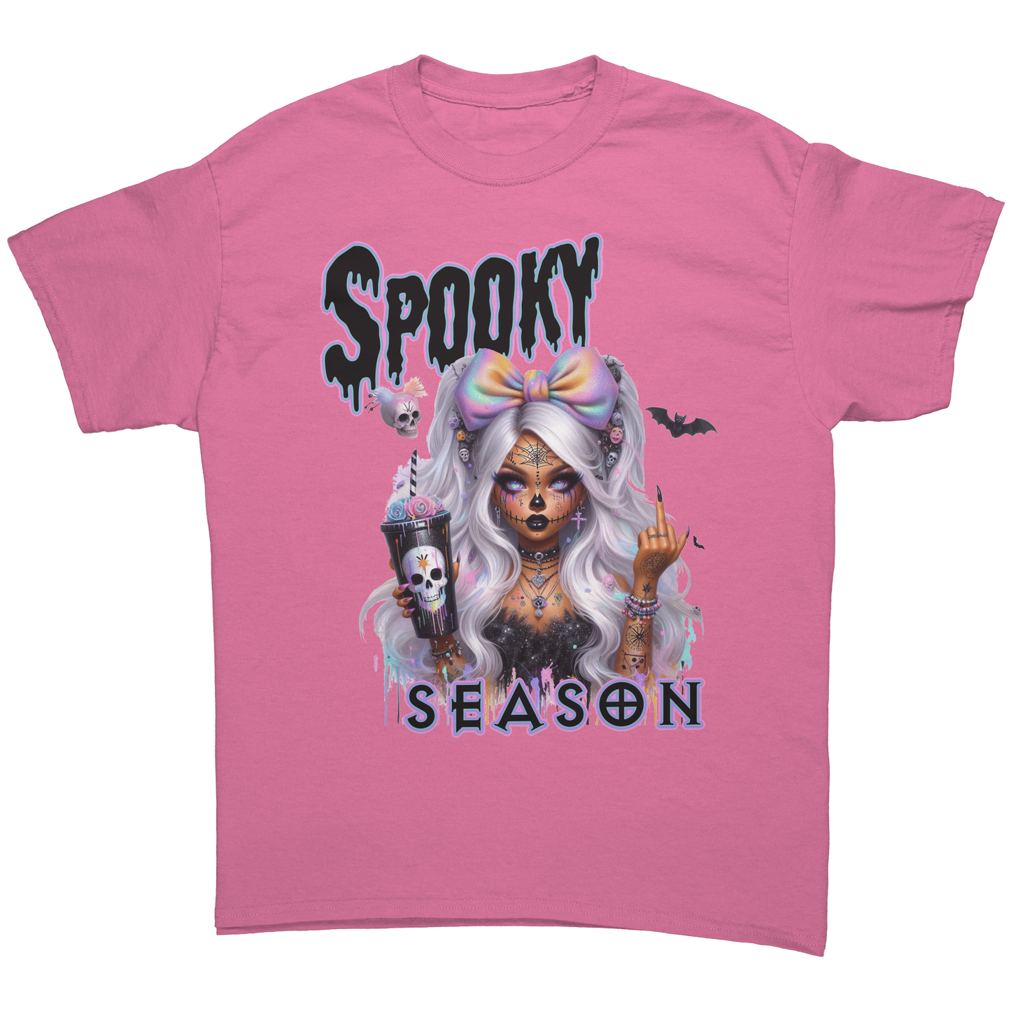 Spooky_Chick_T-Shirt_Azalea_Front_Mockup.png