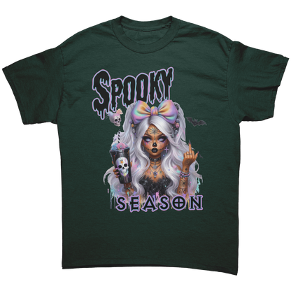 Spooky_Chick_T-Shirt_Forest_Green_Mockup.png