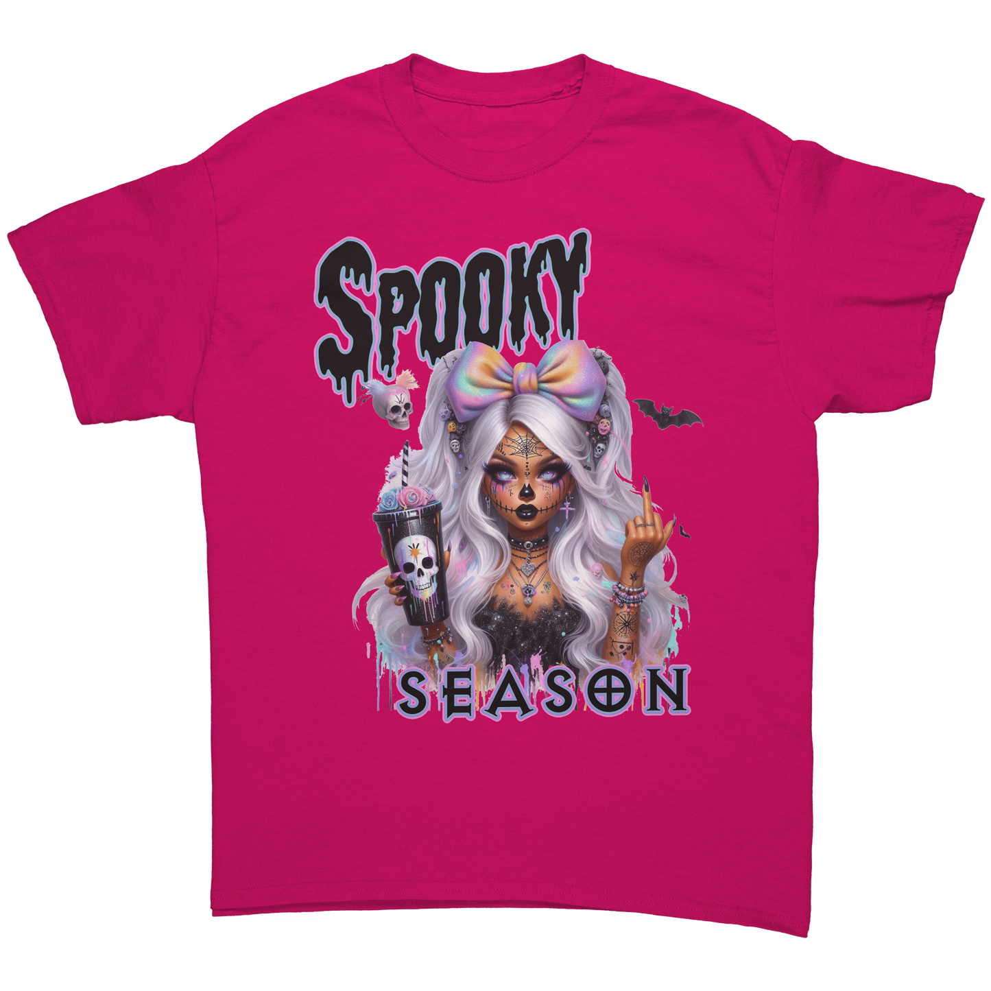 Spooky_Chick_T-Shirt_Heliconia_Front_Mockup.png