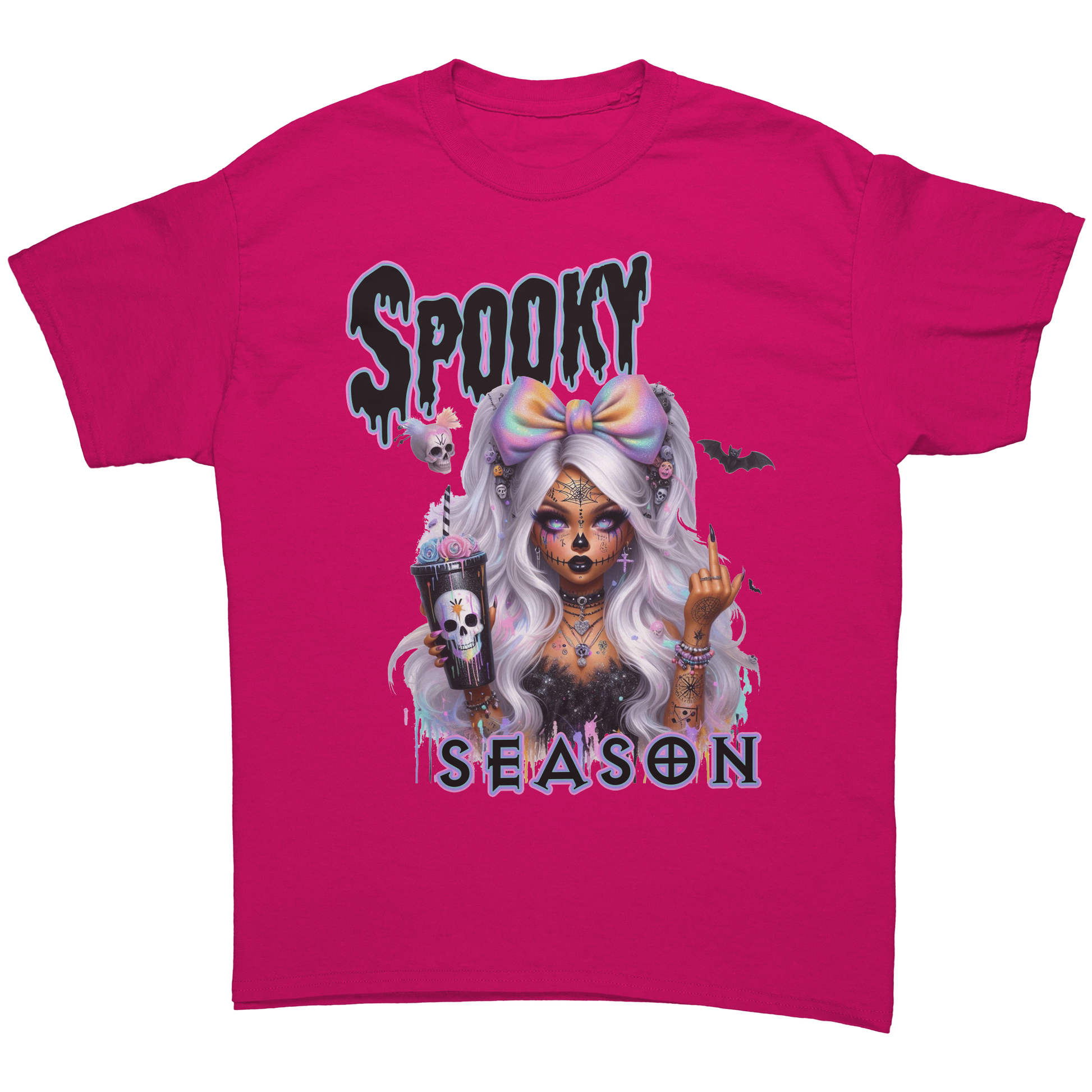 Spooky_Chick_T-Shirt_Heliconia_Front_Mockup.png